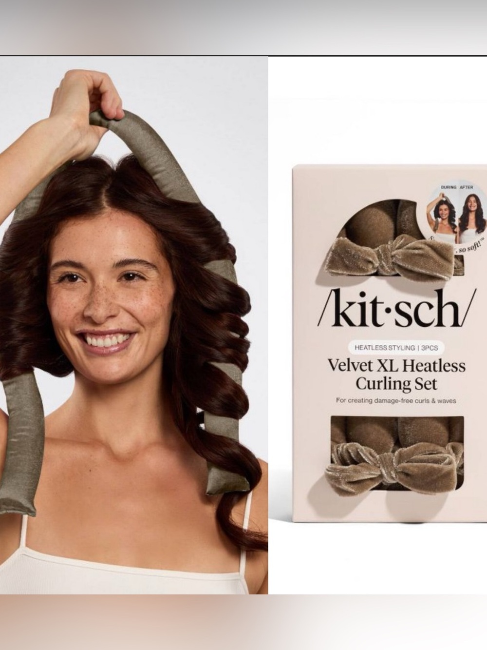 New without box Kitsch XL Velvet Heatless Curling Set